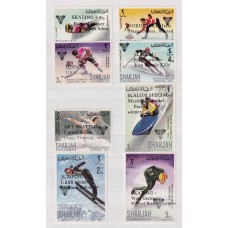 DEPORTES OLIMPICOS DE INVIERNO SHARJAH SERIE COMPLETA DE ESTAMPILLAS NUEVAS MINT